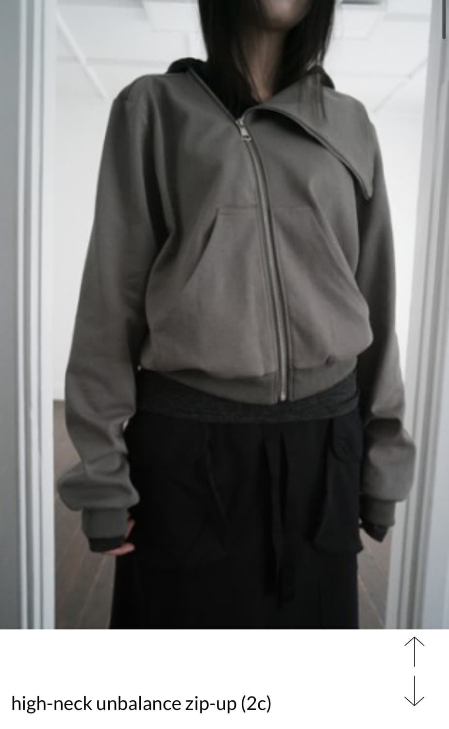 구해요)) 에프터먼데이 high-neck unbalance zip-up 상품이미지1