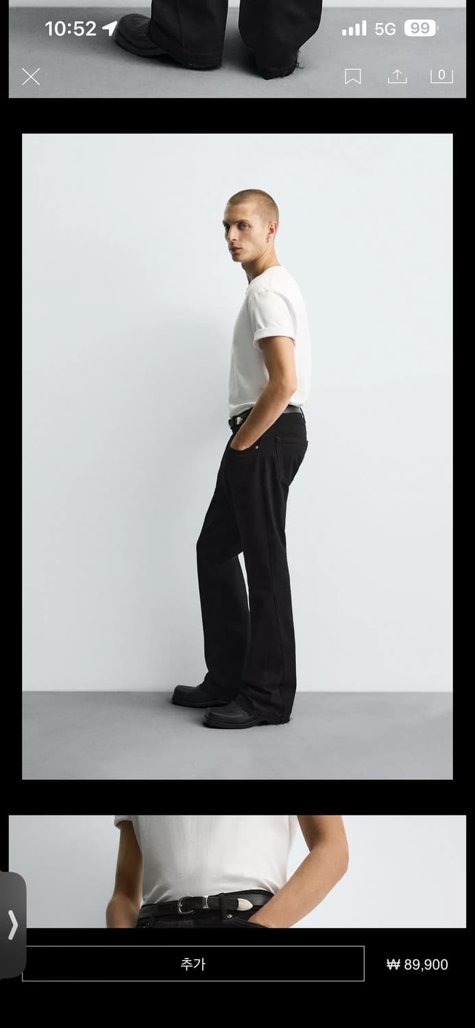 자라 플레어 데님 리처드스타크 핏 상품이미지5