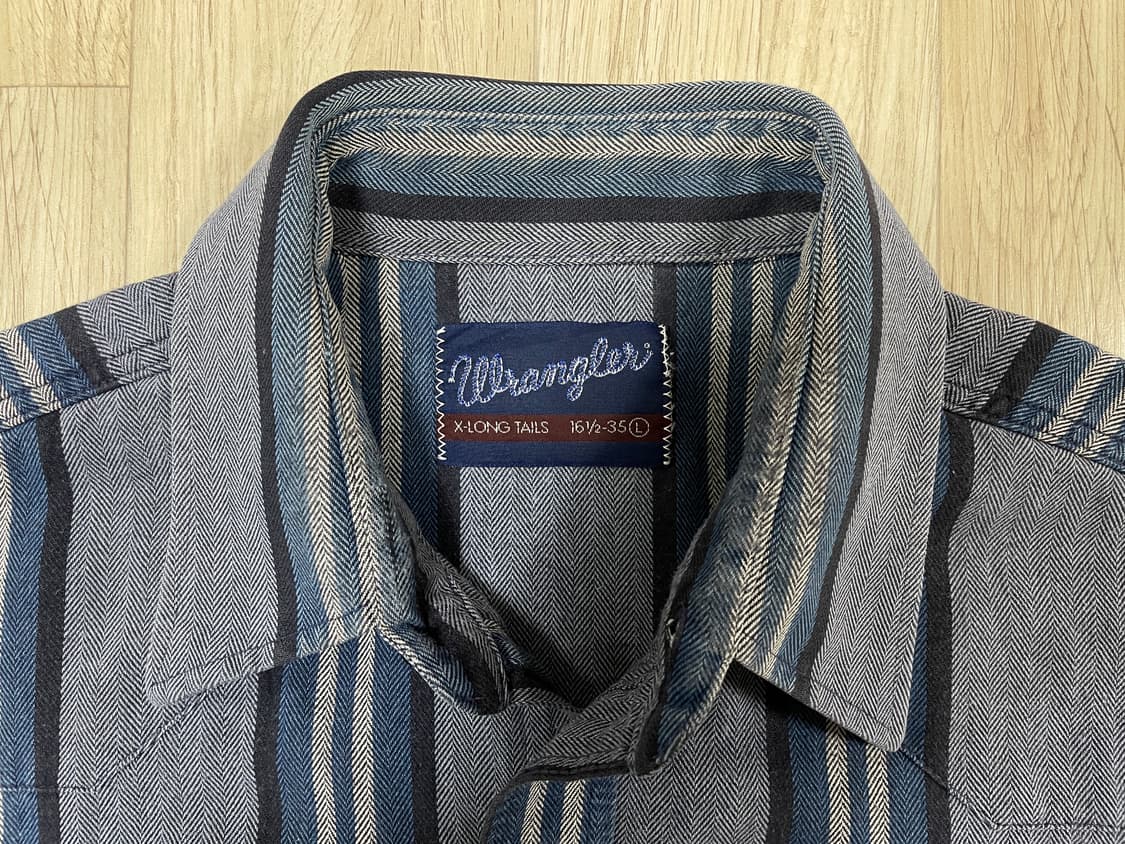 105) 80's 랭글러 HBT 헤링본 웨스턴셔츠 상품이미지3