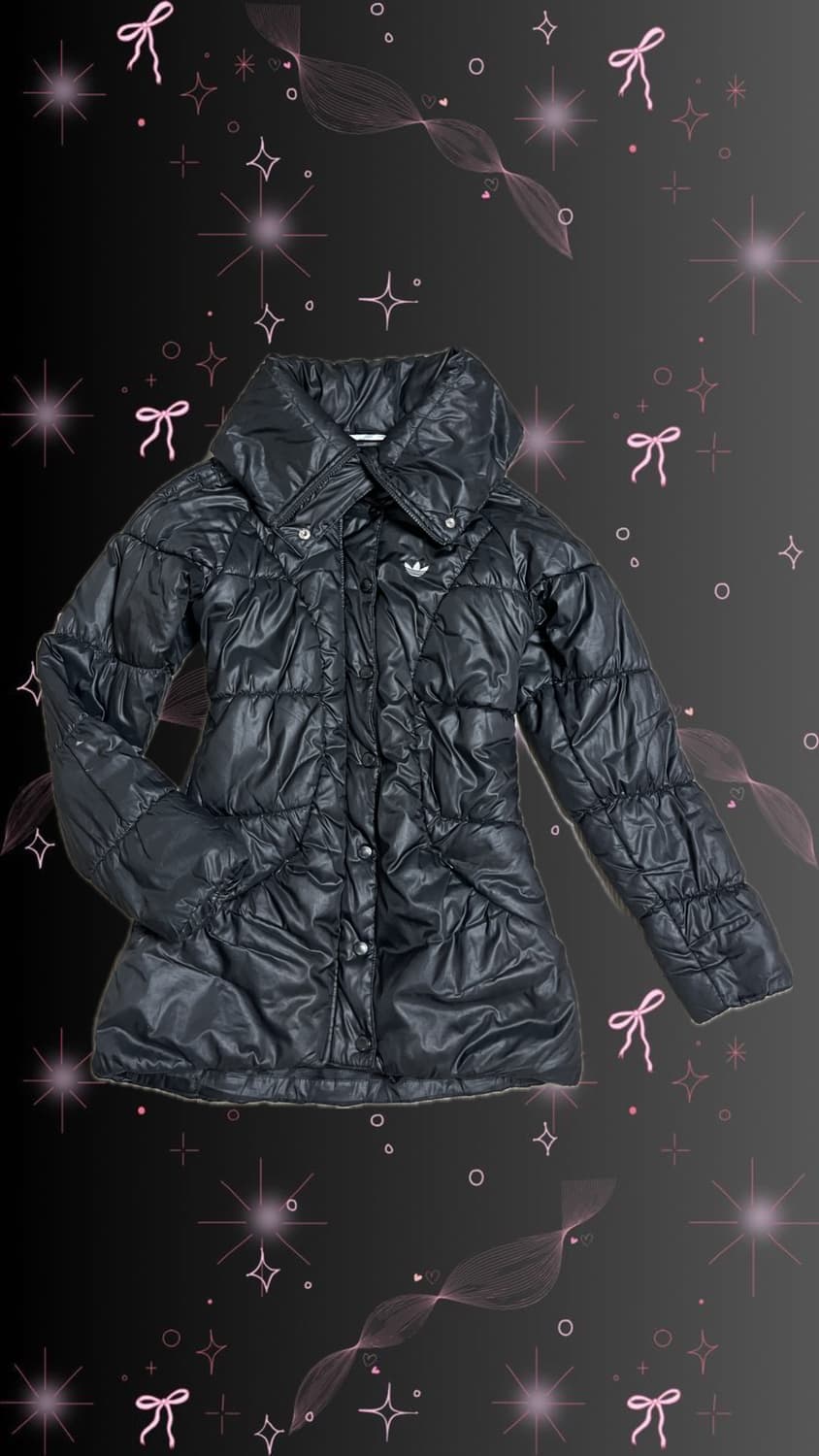 극레어/유일매물)👑빈티지 아디다스 대장 히메갸루 블랙 패딩🖤스포티 상품이미지1