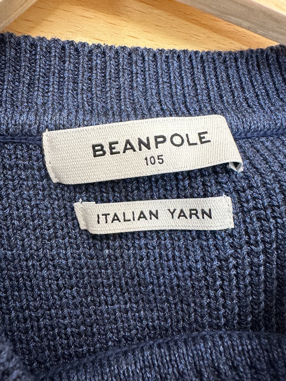 빈폴 니트 조끼 105 네이비 이태리 원사 상품이미지2