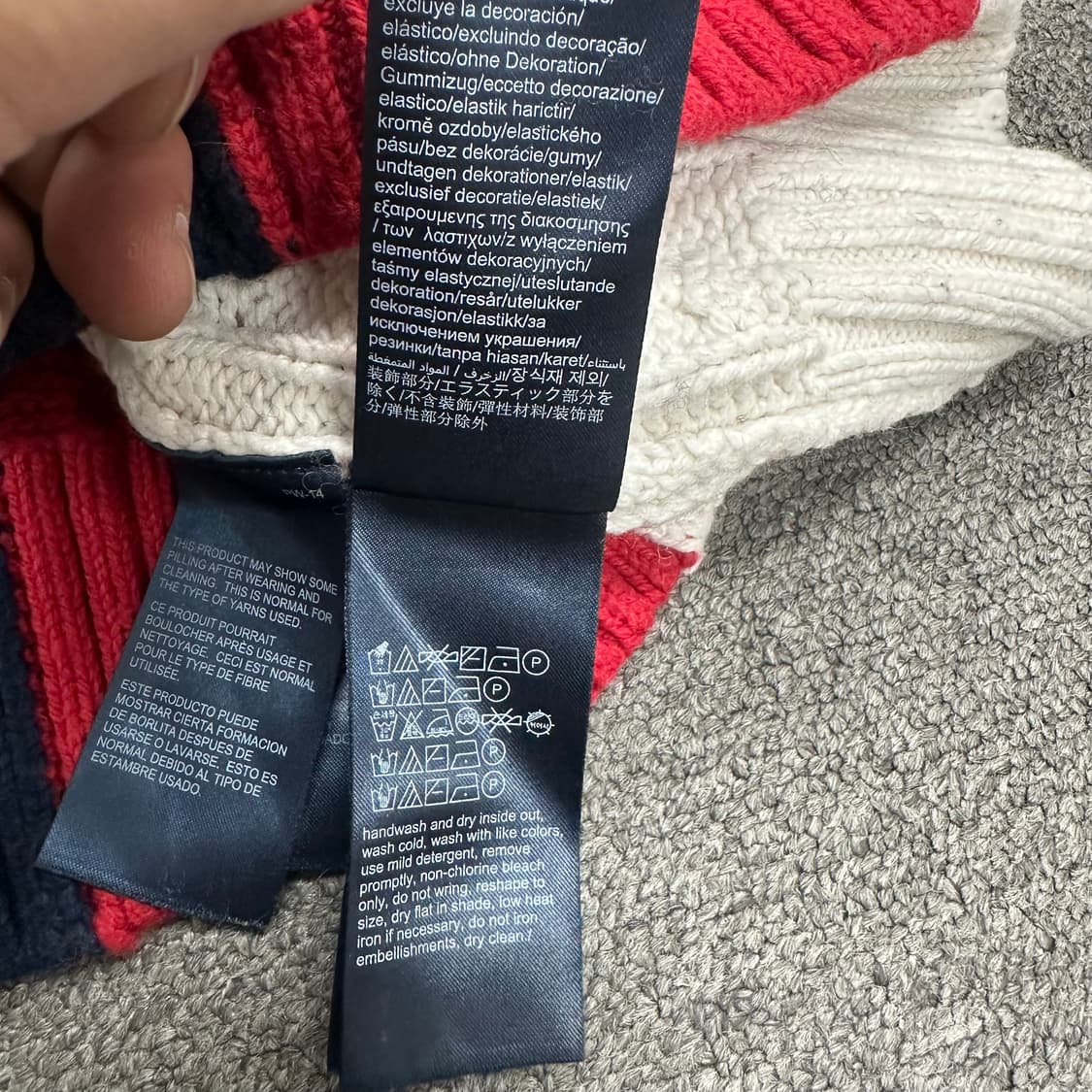 타미힐피거 배색 니트 상품이미지5