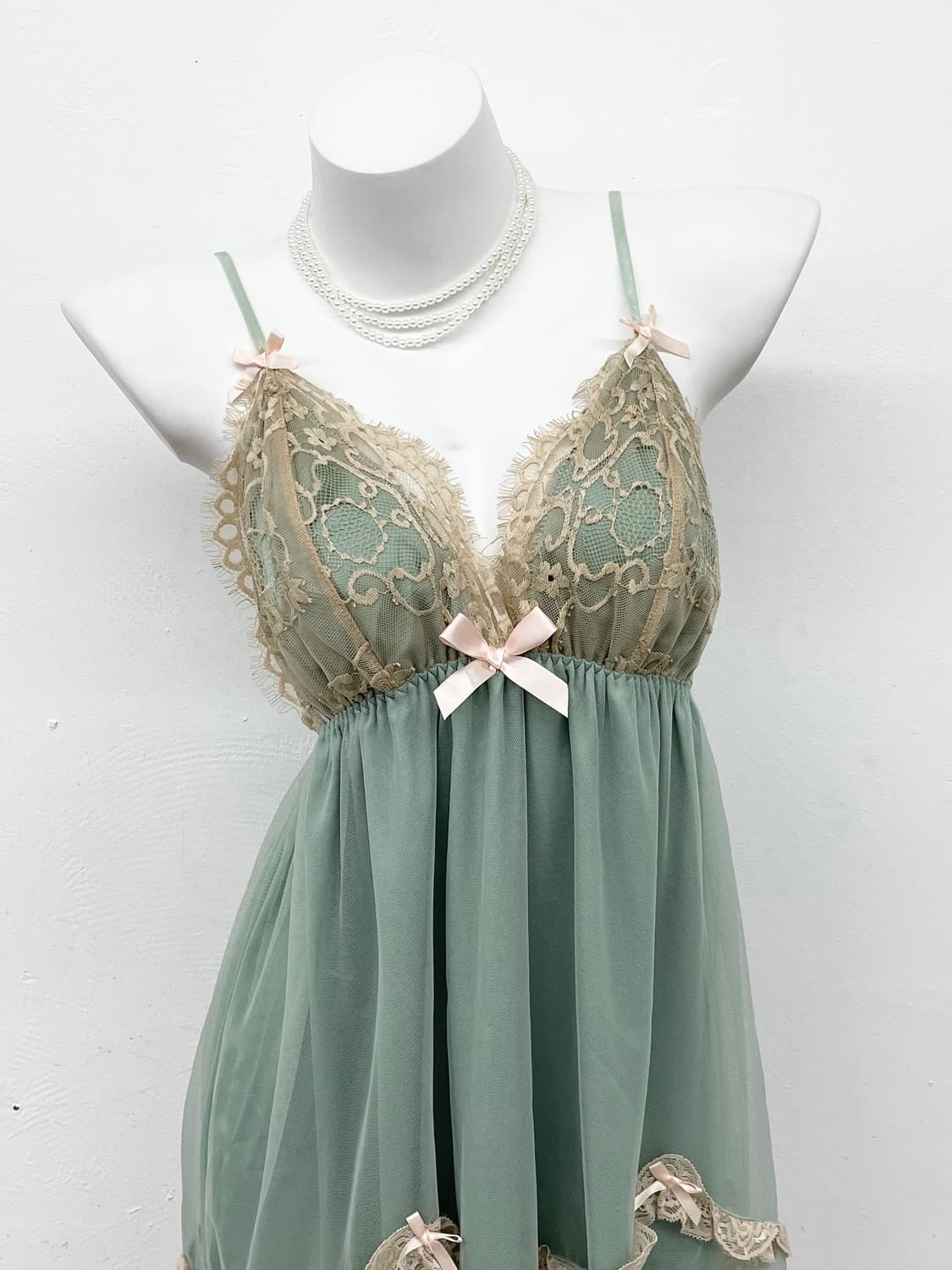 민트 레이스 캉캉 슬립 상품이미지2