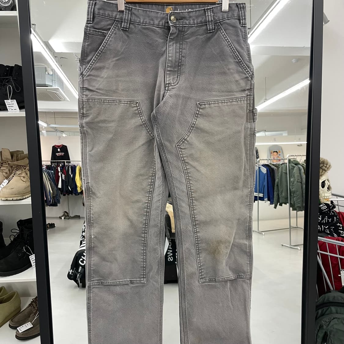 칼하트 OG 더블니 페이딩 카펜터 덕캔버스 워크팬츠 상품이미지2