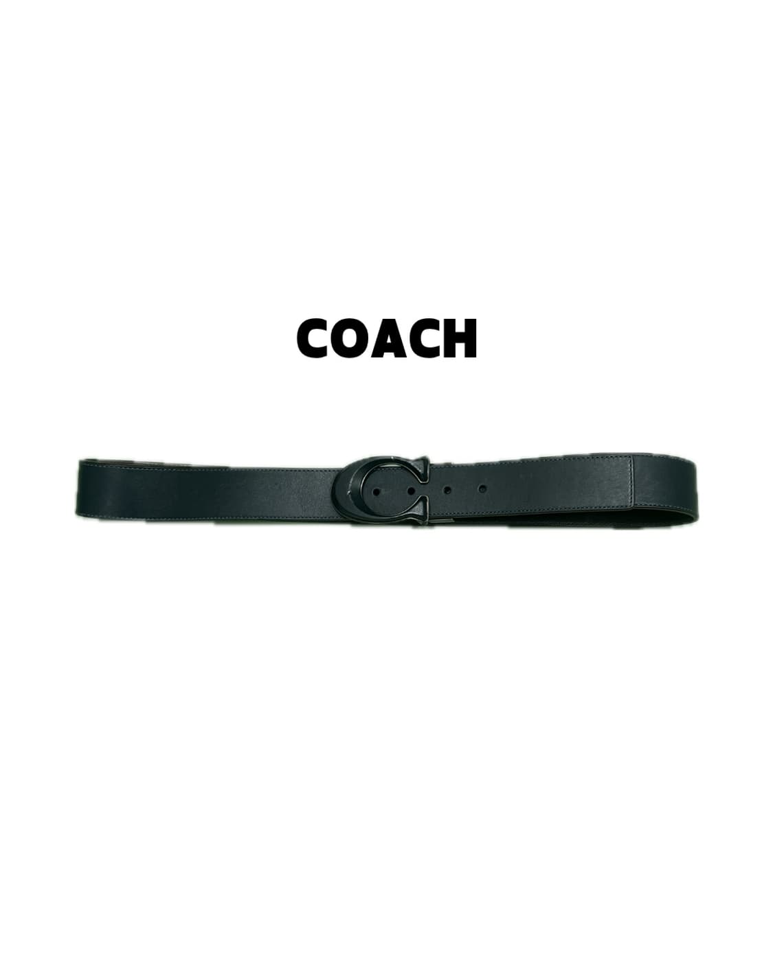 COACH 코치 시그니처 버클 리버시블 벨트 네이비/브라운 상품이미지1