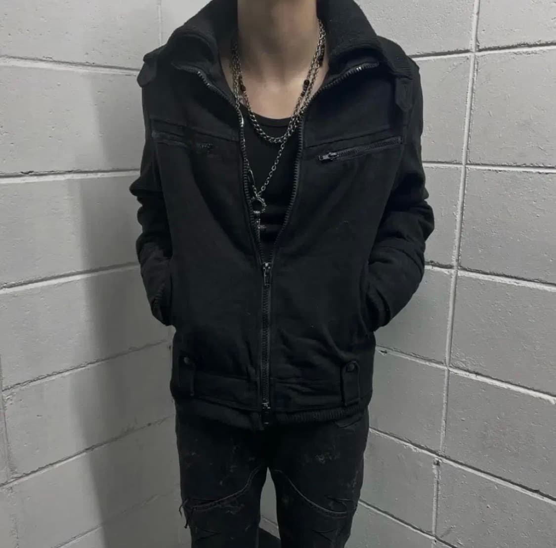 빈티지 블랙 집업 자켓 상품이미지1