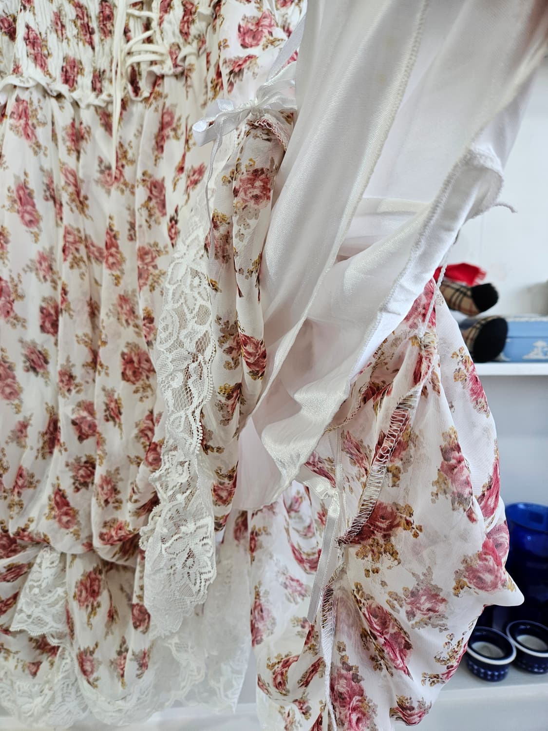 플라워 레이스 2way 뷔스티에 원피스 상품이미지8