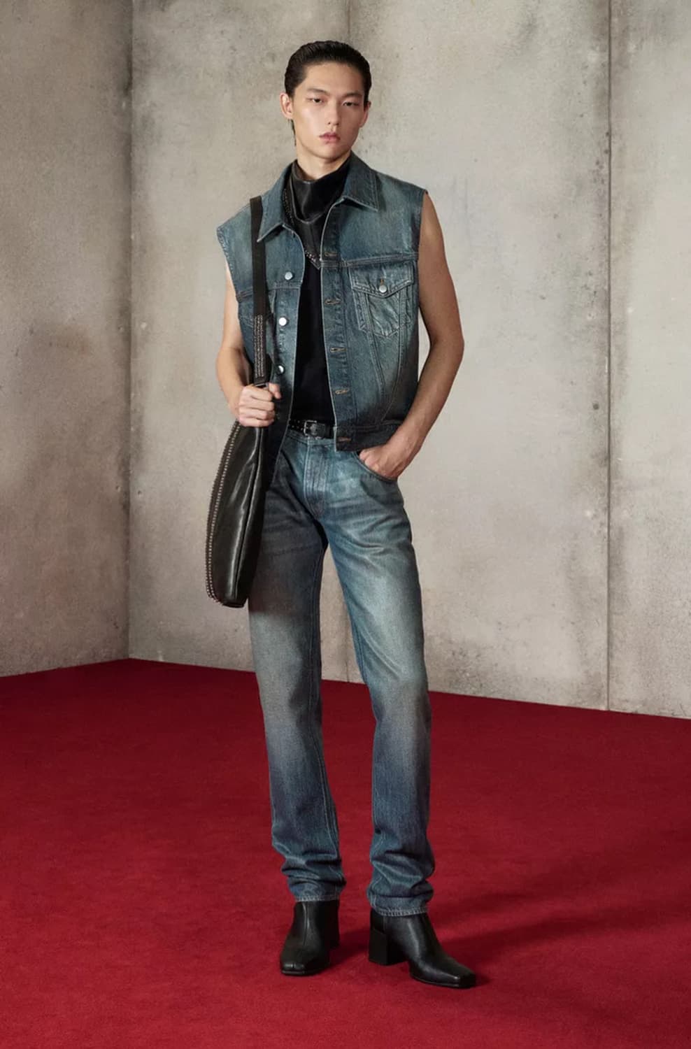 Ludovic de Saint Sernin 코팅진 스키니 슬림핏 데님팬츠 상품이미지1