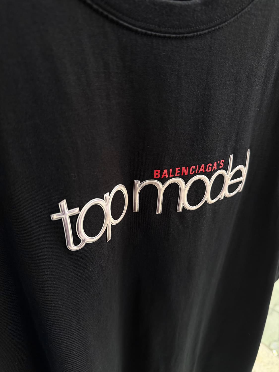 .L/ 발렌시아가 탑모델 로고 라운드 반팔 상품이미지5