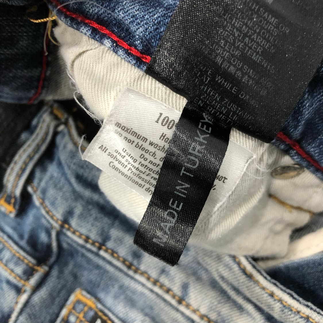 필립플레인 패치 워싱 스컬 데님 팬트 상품이미지7