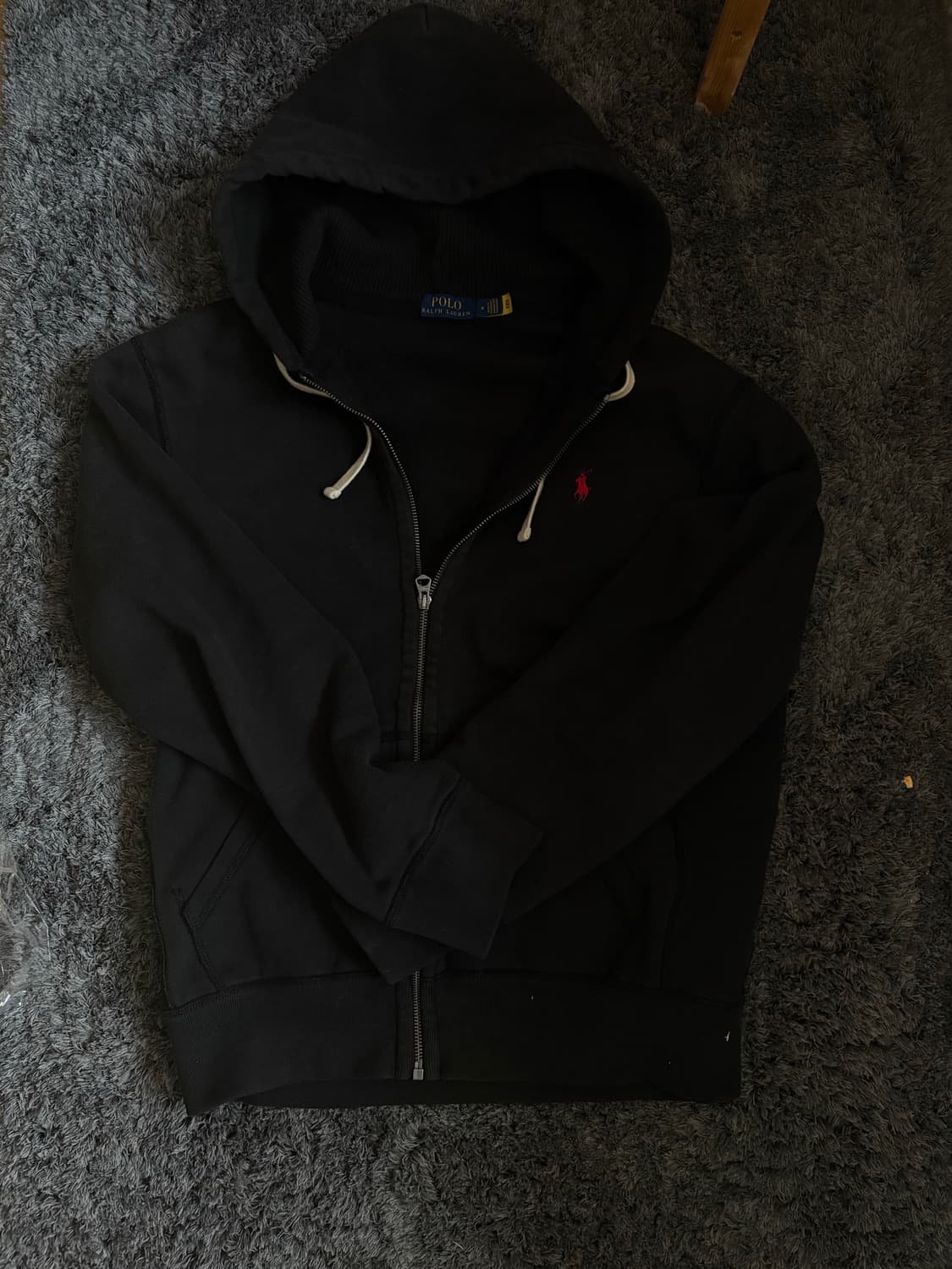 폴로 블랙 후드집업 판매합니다 상품이미지1