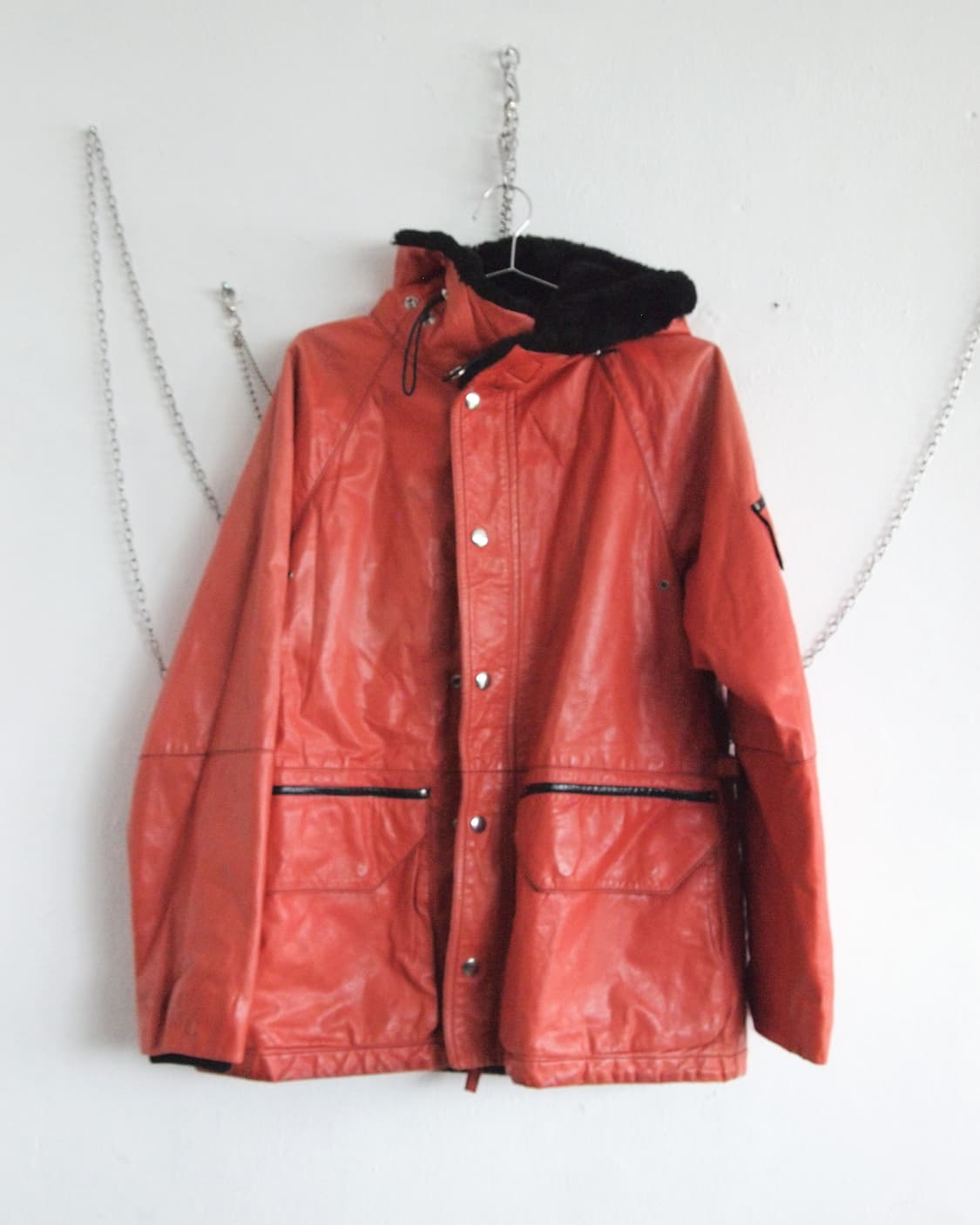 christian lacroix 퍼 후드 레더자켓 상품이미지7