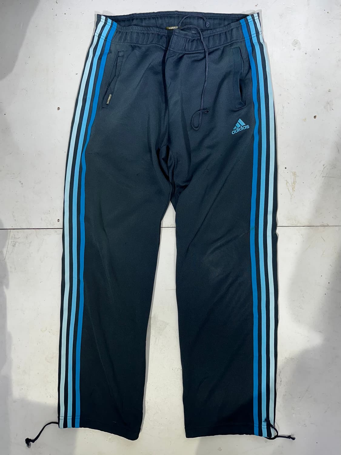 아디다스 네이비 블루 삼선 와이드 팬츠 L 상품이미지4