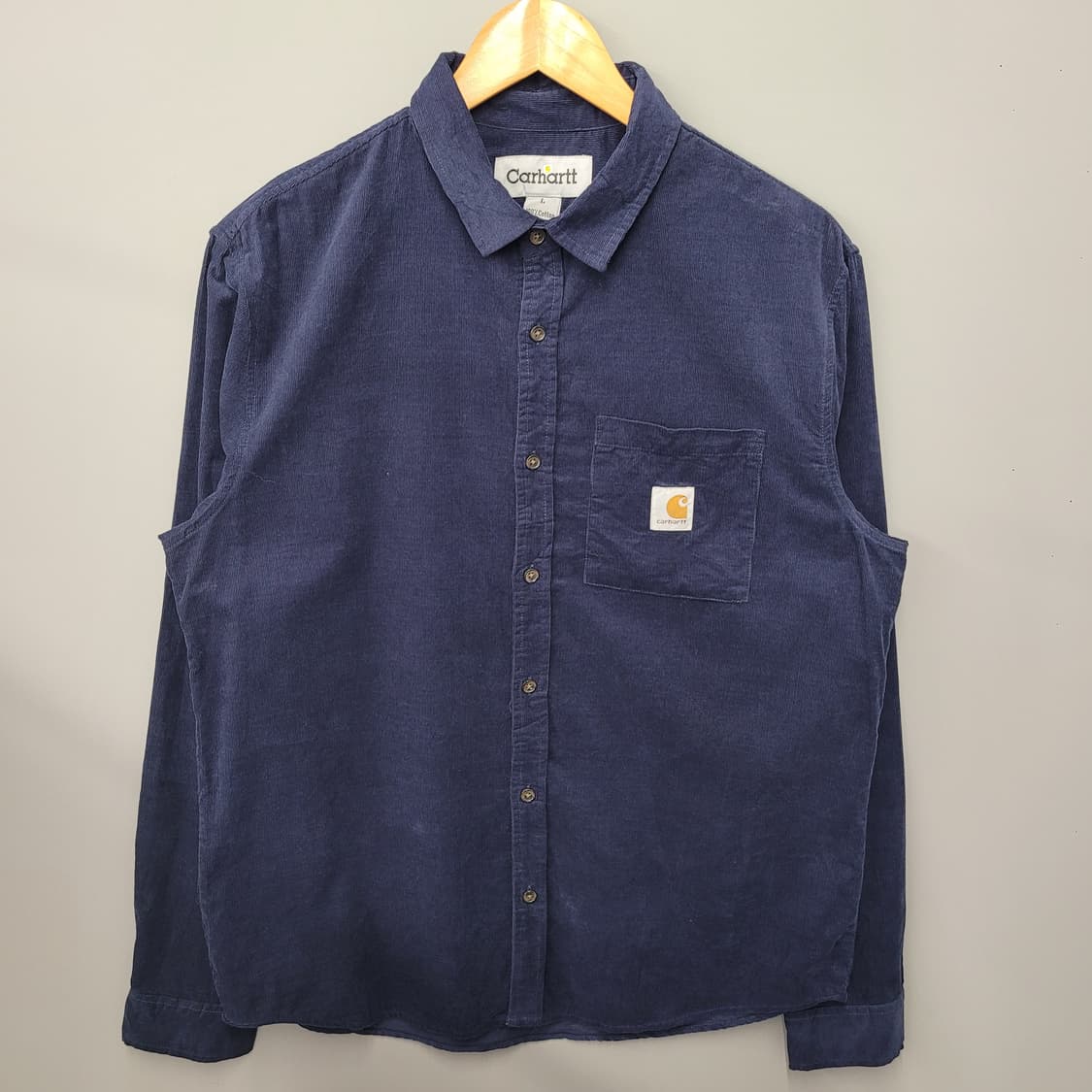 Carhartt 칼하트 코듀로이 셔츠 네이비 상품이미지1