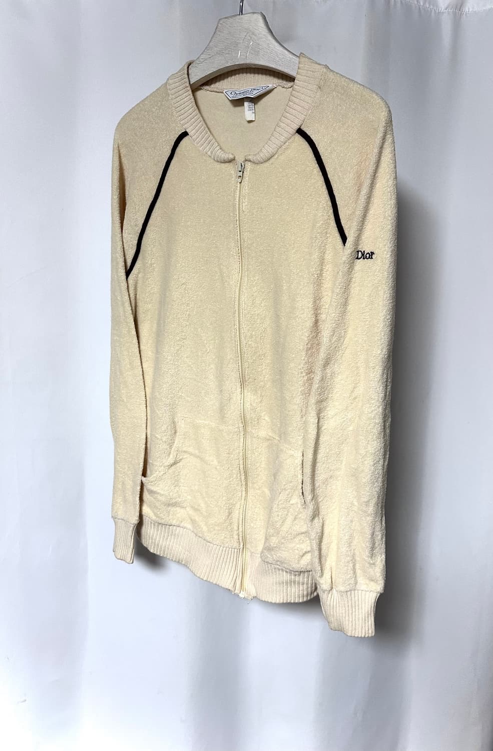 Dior 80s Terry 파이핑 코튼집업 가디건 상품이미지1