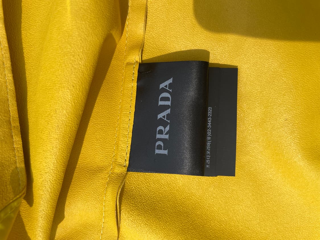 프라다 sunny yellow nappa leather jacket 상품이미지6