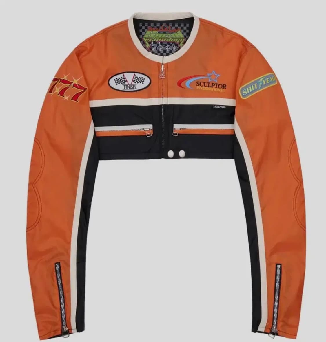 스컬프터 모터자켓 오렌지 블랙  상품이미지1