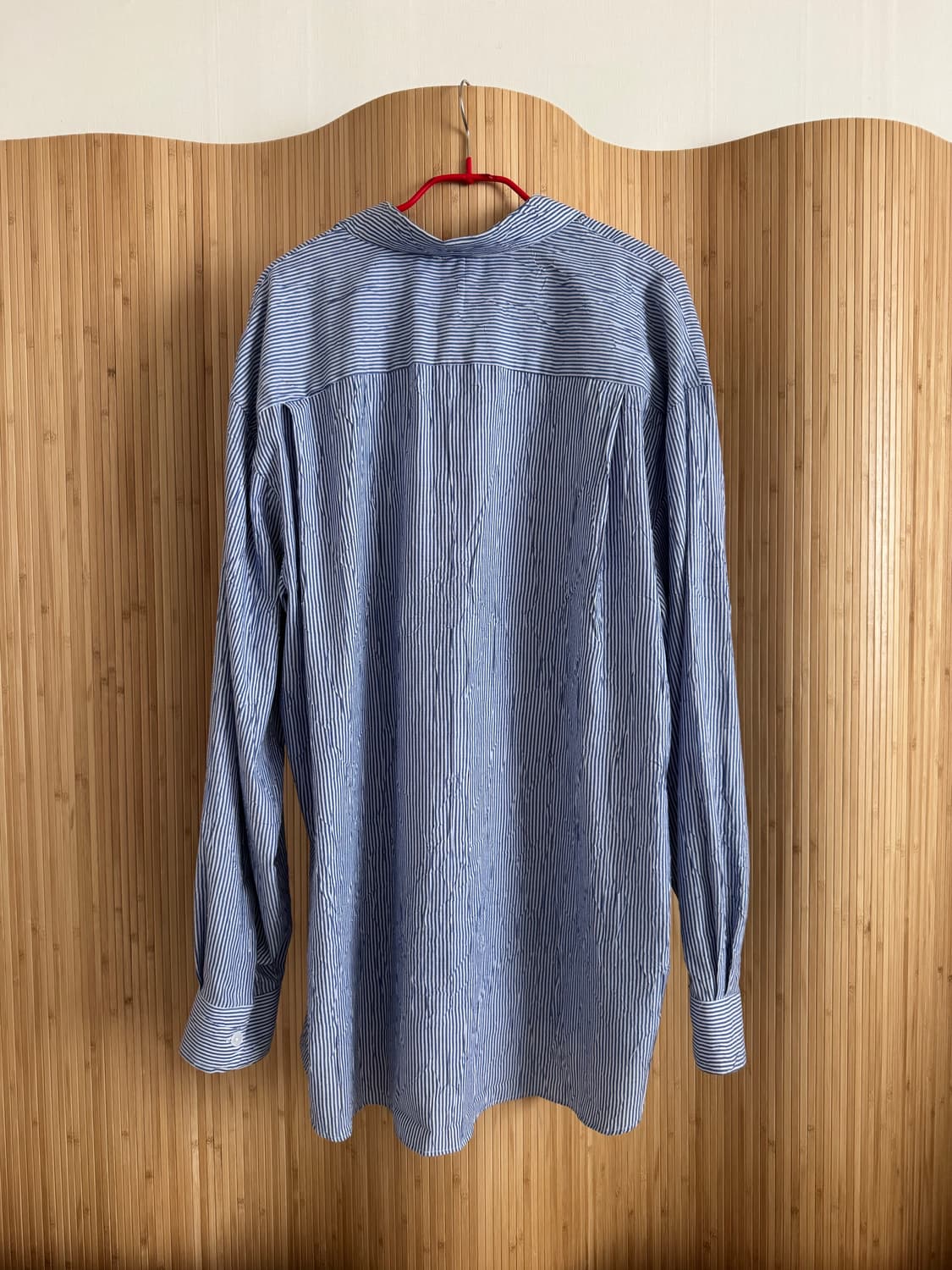 (1회착용) 윈더(WINDER) 윙클 스트라이프 셔츠 - L 사이즈 상품이미지6