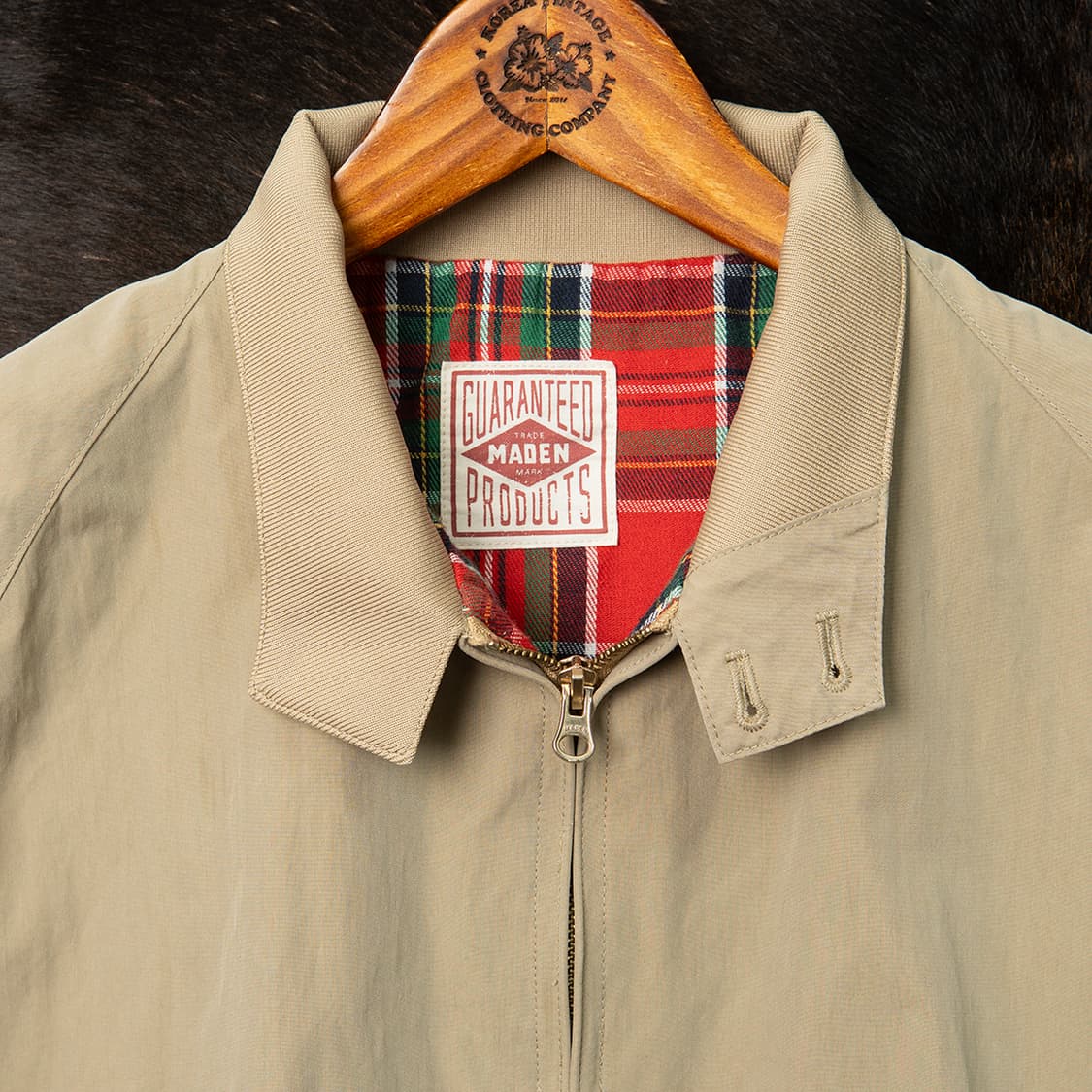 [110] MADEN 코튼 나일론 해링턴 자켓 베이지  상품이미지3