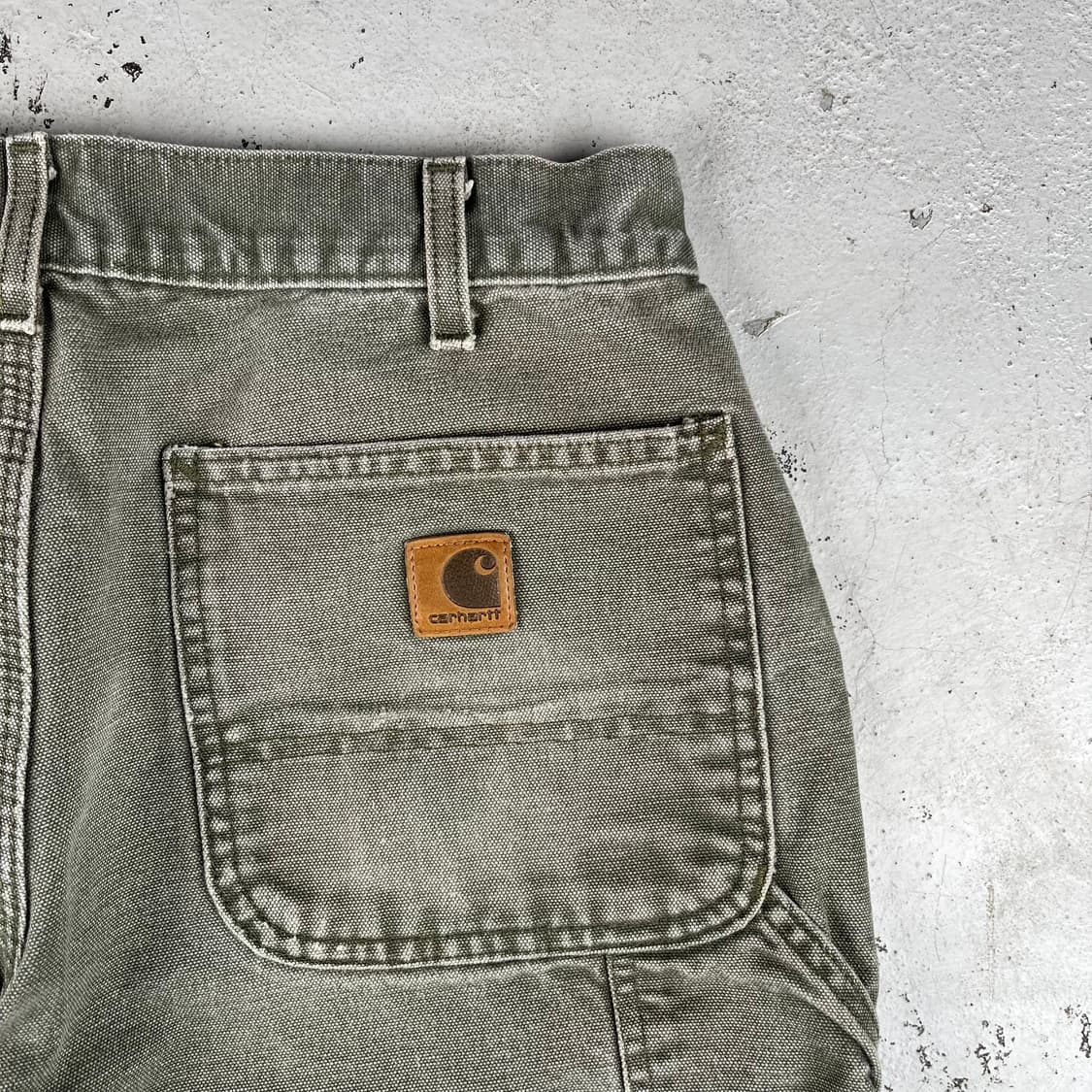 빈티지 칼하트 모스그린 싱글니 카펜터 팬츠 B11MOS 상품이미지5
