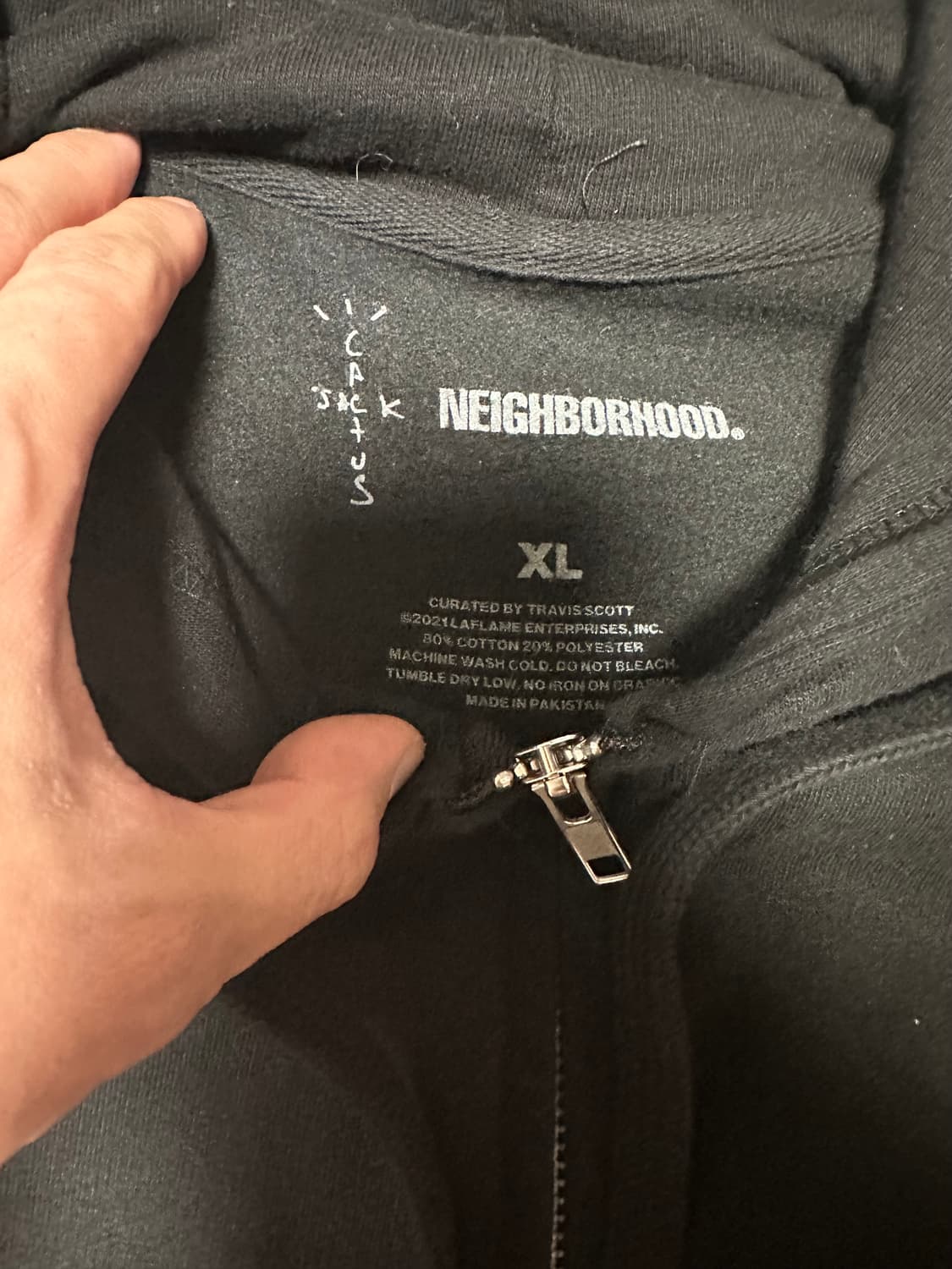 네이버후드 x 트레비스스캇 후드 블랙 XL 상품이미지3