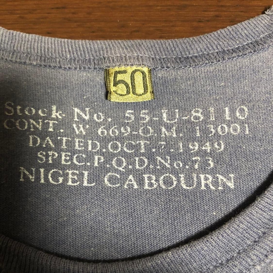 NIGEL CABOURN 포켓 반팔 티셔츠 네이비 상품이미지7