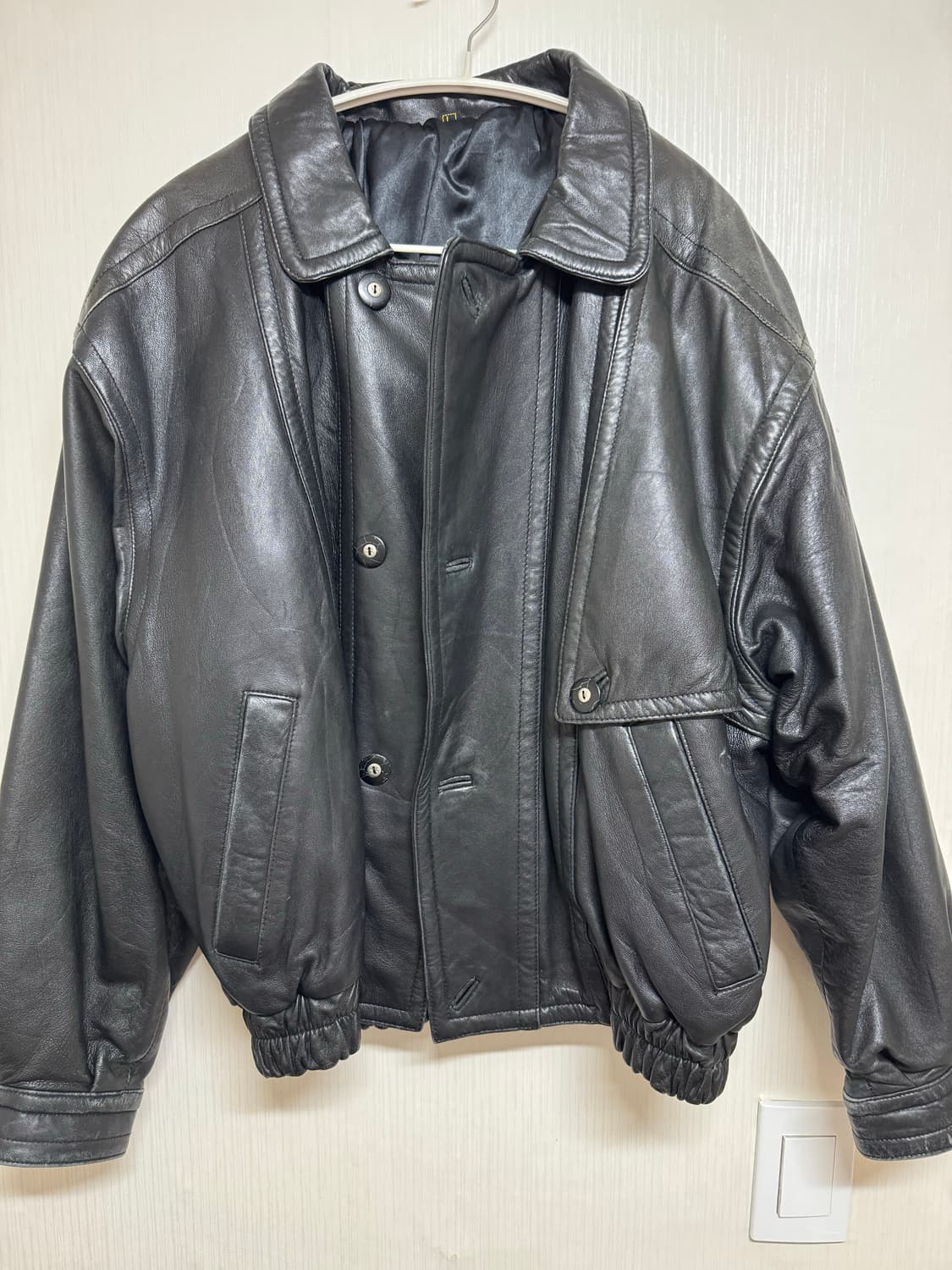 칸예st 블랙 가죽 자켓 상품이미지1