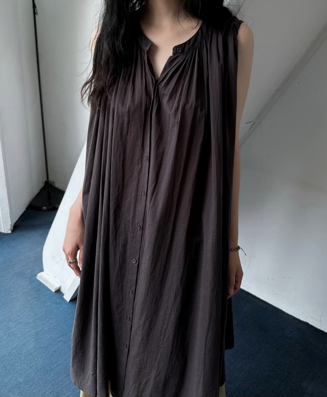 shirred design loose 2way onepiece 상품이미지2