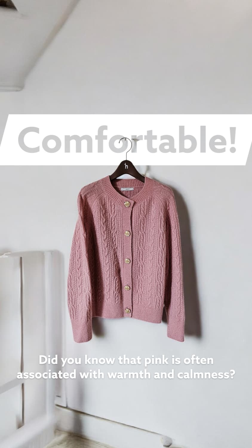 헤지스 울캐시미어 혼방/ 코럴 비즈장식 여성가디건 90/정가 33만원 상품이미지10