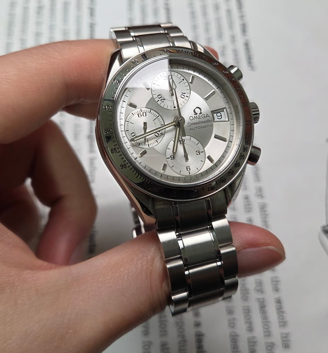 빈티지 오메가 스피드마스터 크로노 실버다이얼 오토매틱 브레이슬릿 ver. 상품이미지5