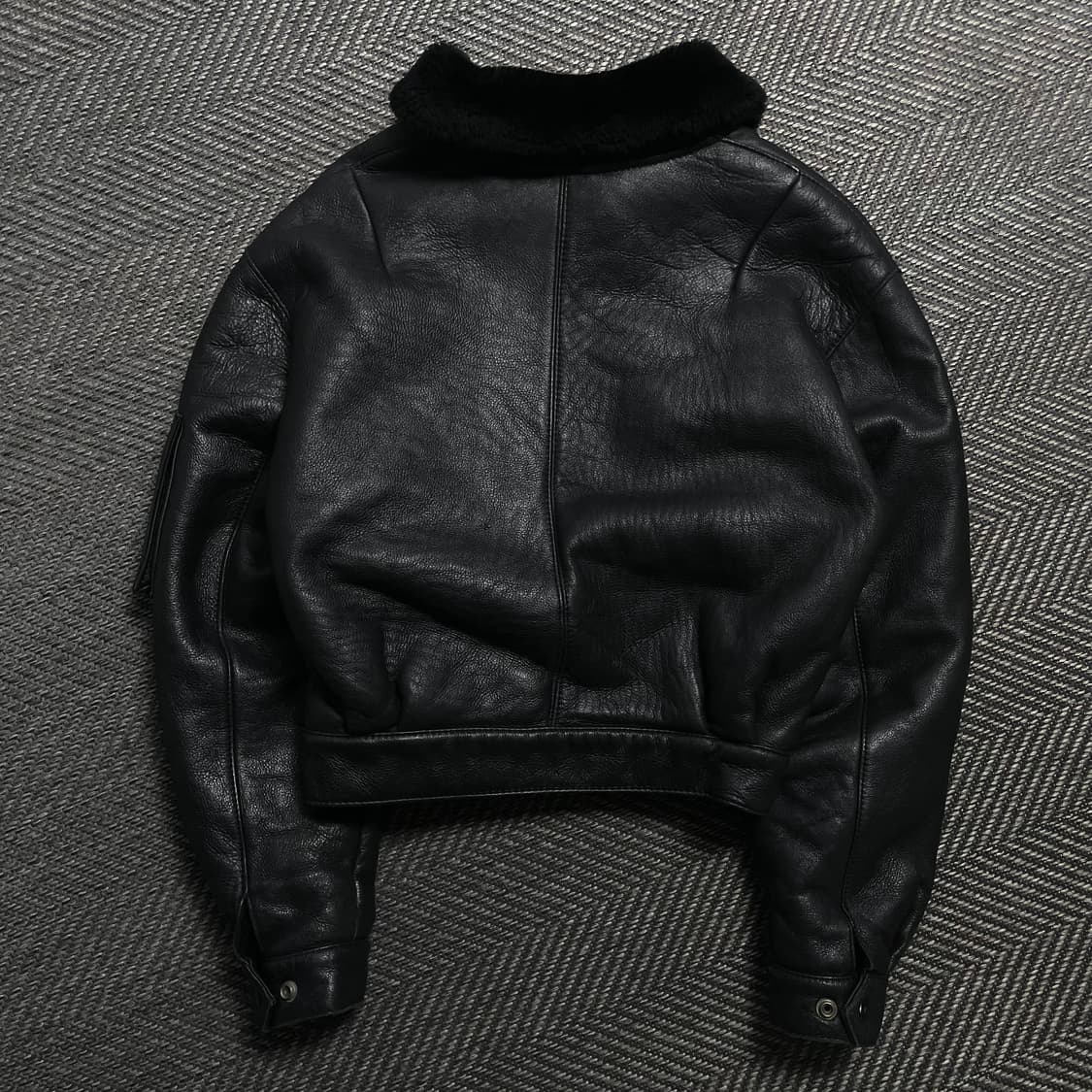 빈티지 아카이브 쉽스킨 레더 크롭 항공 자켓y 5320 상품이미지7