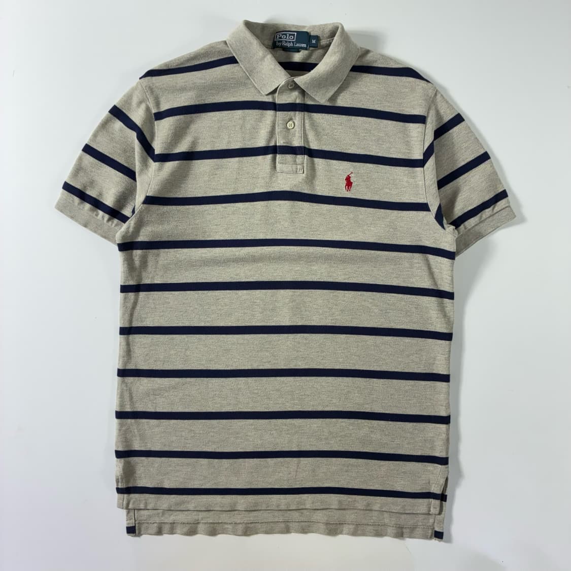 Polo  폴로 랄프로렌 자수 스트라이프 반팔 카라 티셔츠  상품이미지1