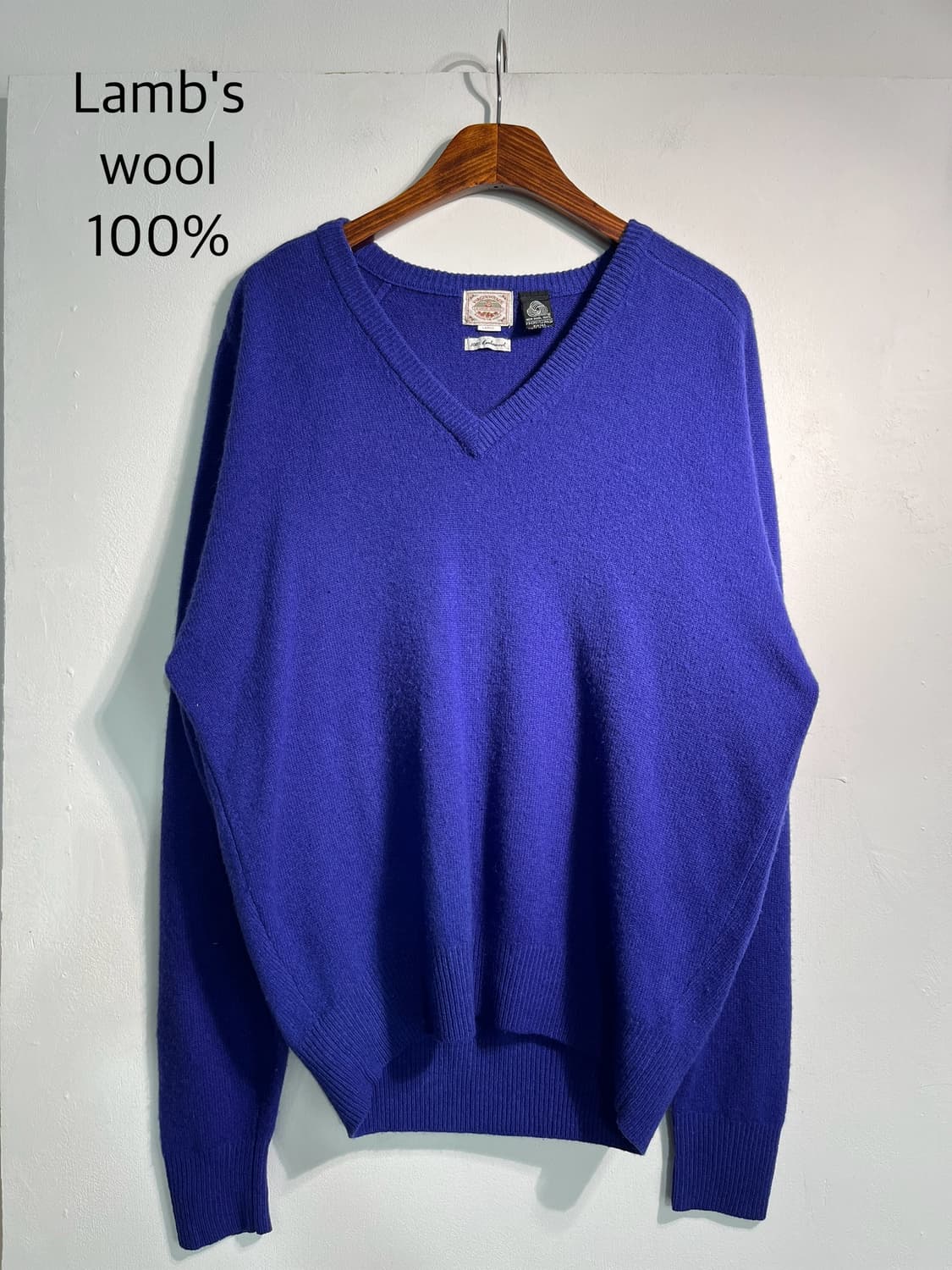 램스울 100% 니트 Lambs Wool 100%  L 상품이미지1