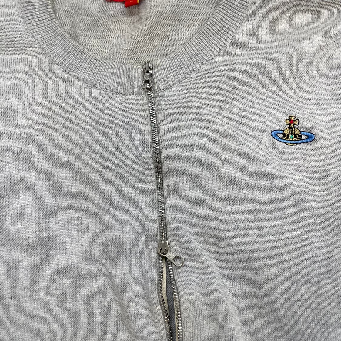 비비안웨스트우드 라운드 니트 집업 가디건 그레이 상품이미지4