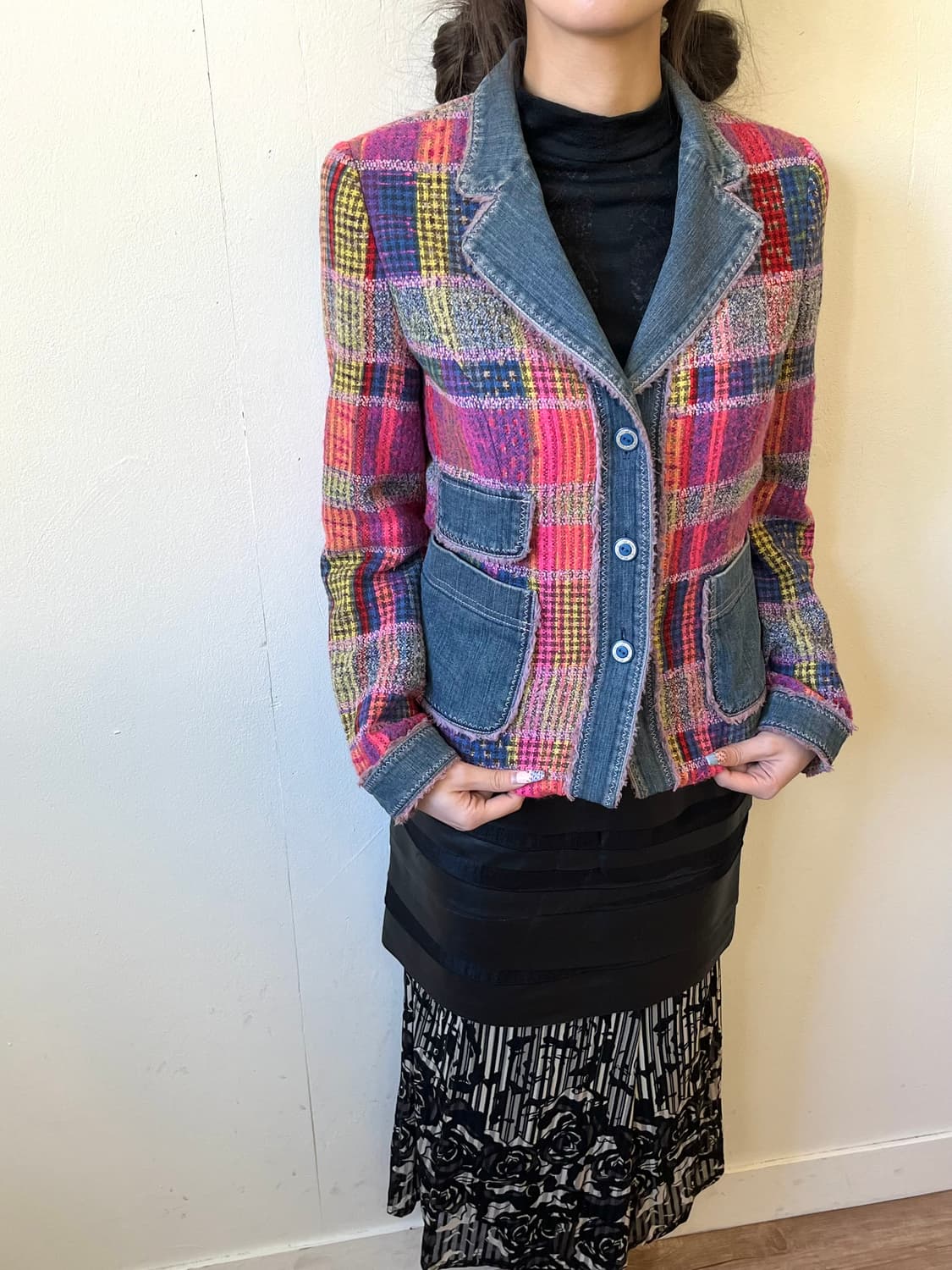 Rossa 트위드 패치워크 자켓 상품이미지4