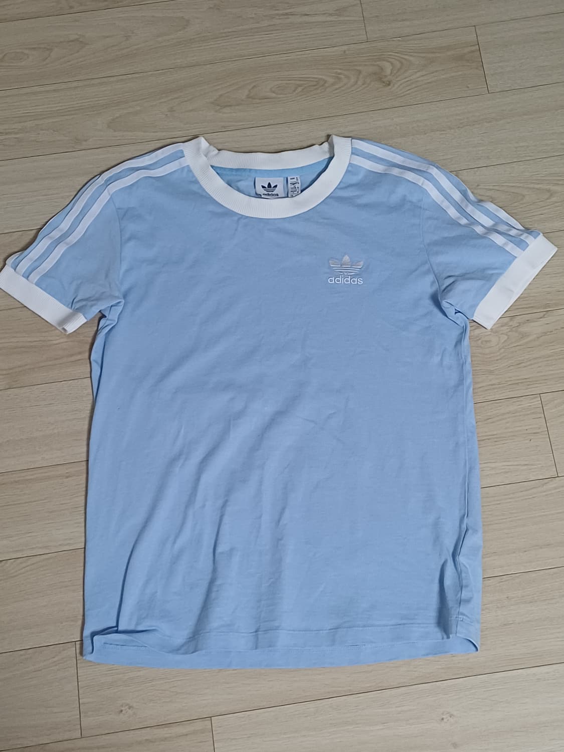 아디다스 반팔 링거 티셔츠 소라색 XS-S 상품이미지1