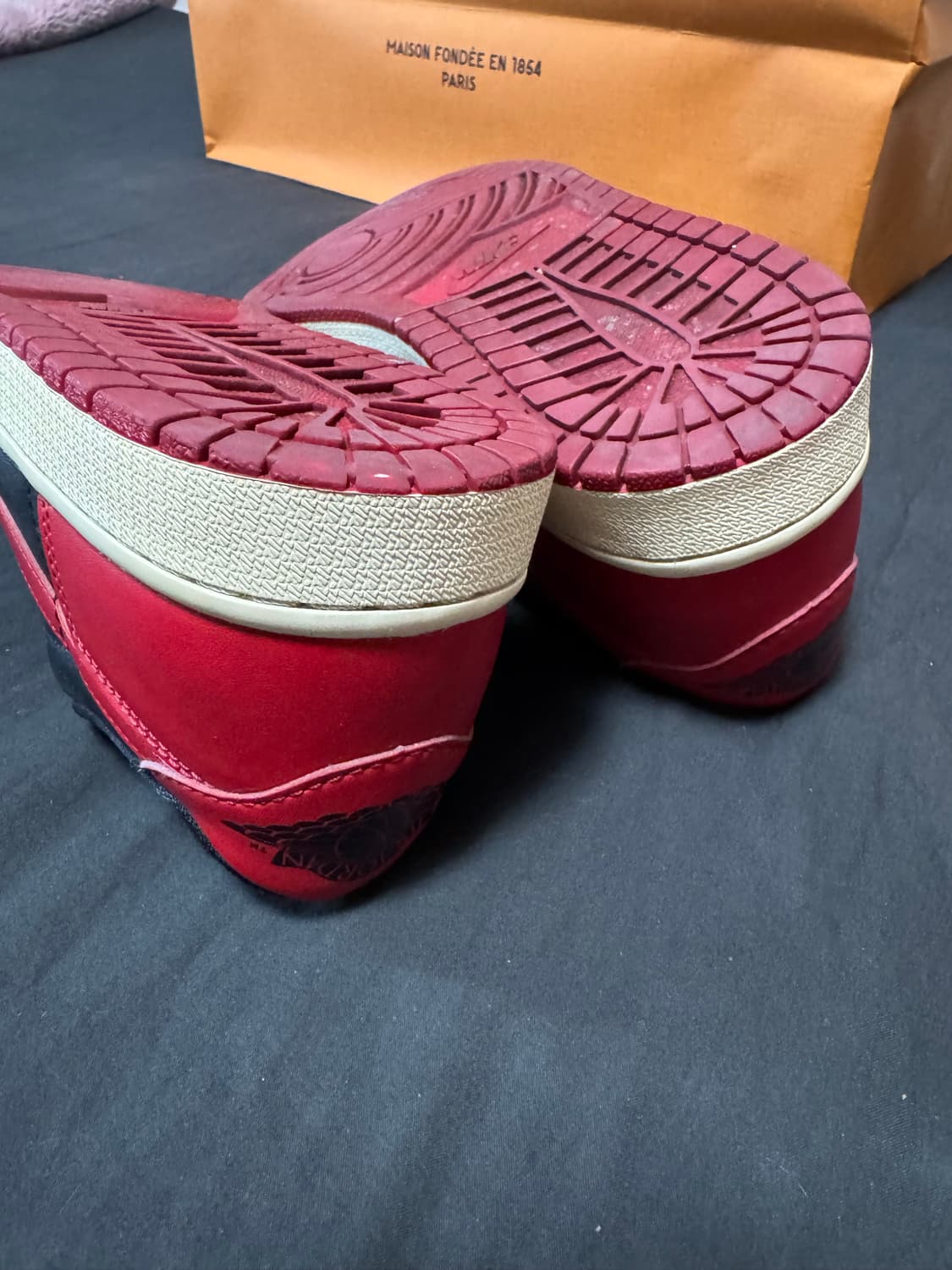 중고정품 2015 나이키 조던1 로우 레트로 OG 브레드 270mm 상품이미지6