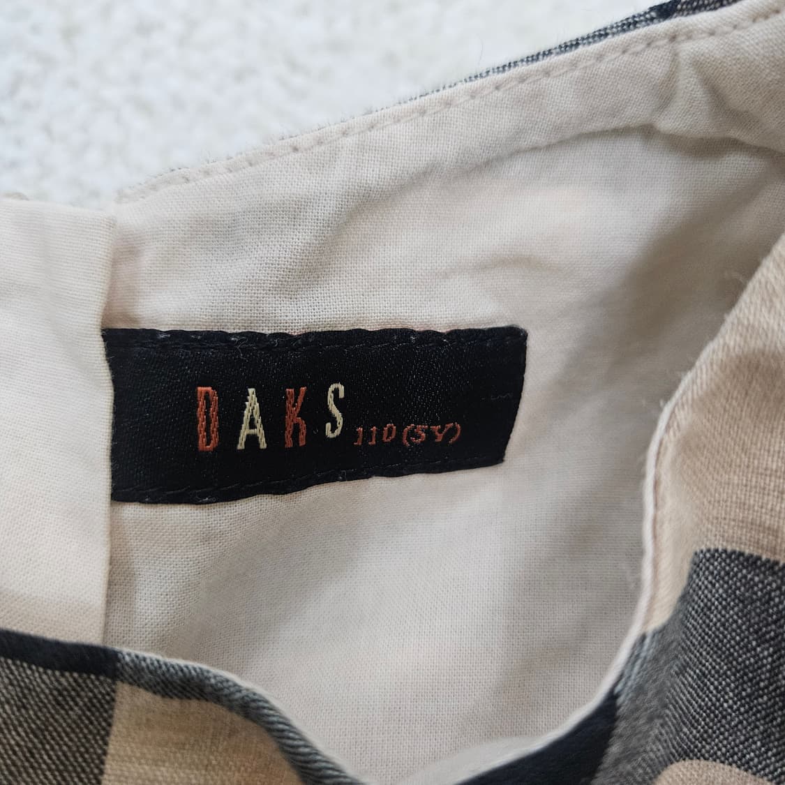 110 닥스 키즈 체크패턴 원피스 0316D 상품이미지2