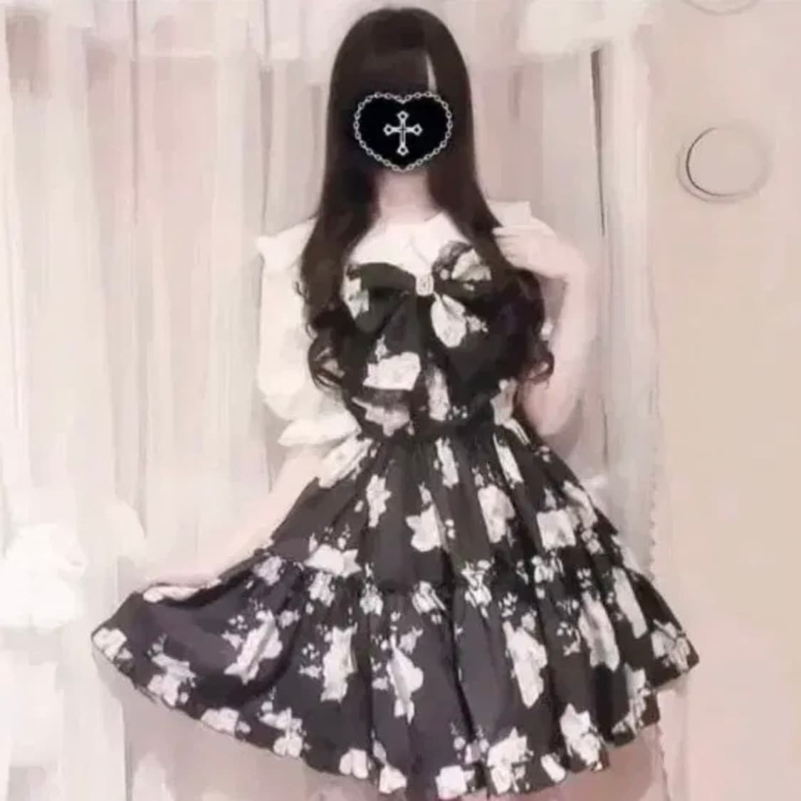 새상품) 리즈리사 마조레티 플라워 백 리본 원피스 양산형 대대장 빅사이즈 상품이미지1