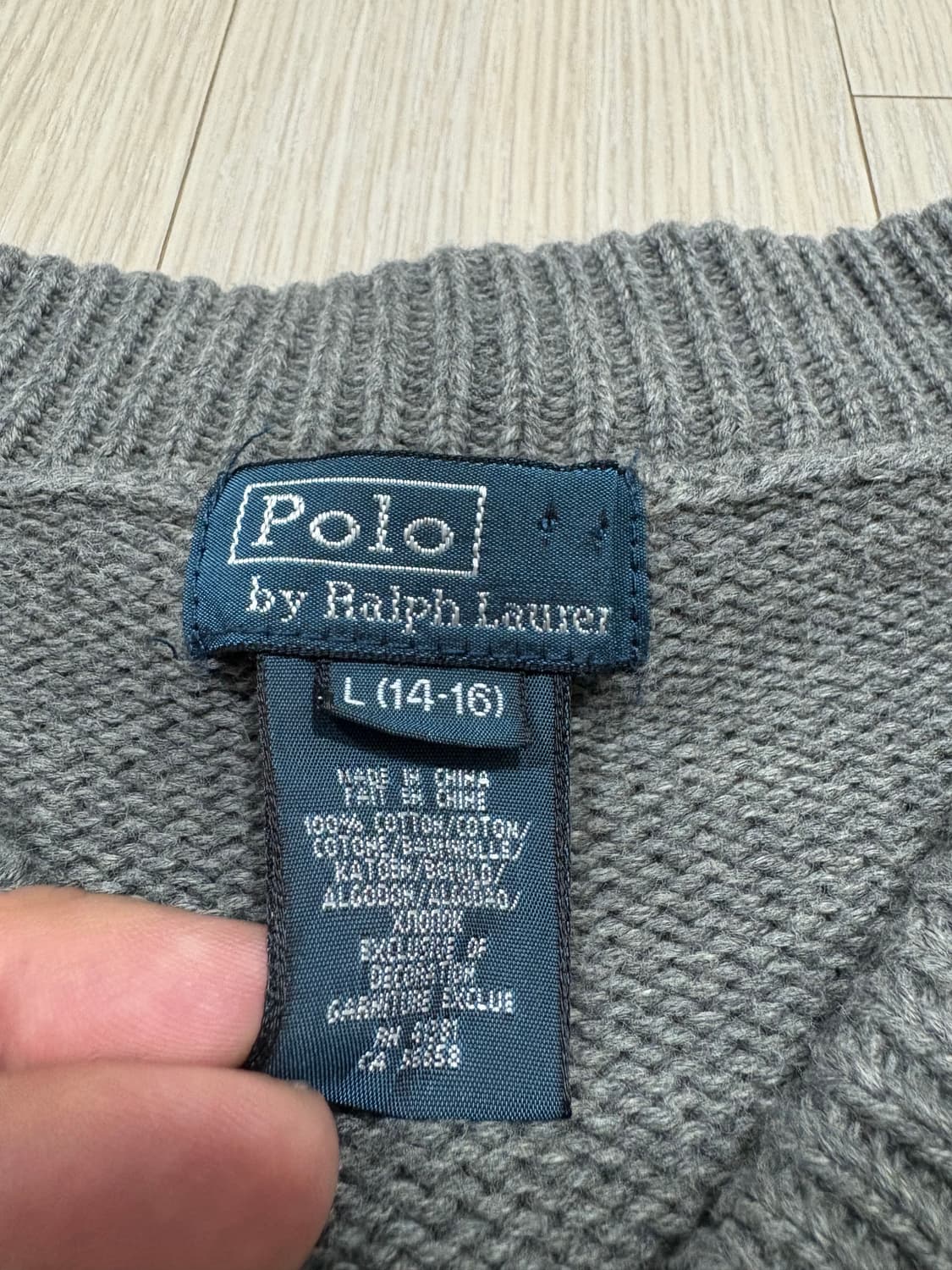 폴로 랄프로렌 그레이 니트집업 빅포니 상품이미지5