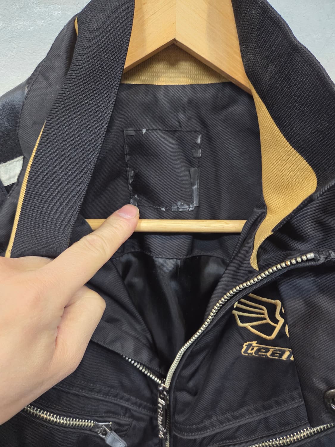 Exr 106 팀 레이싱 소가죽 폴리 자켓 L 상품이미지6