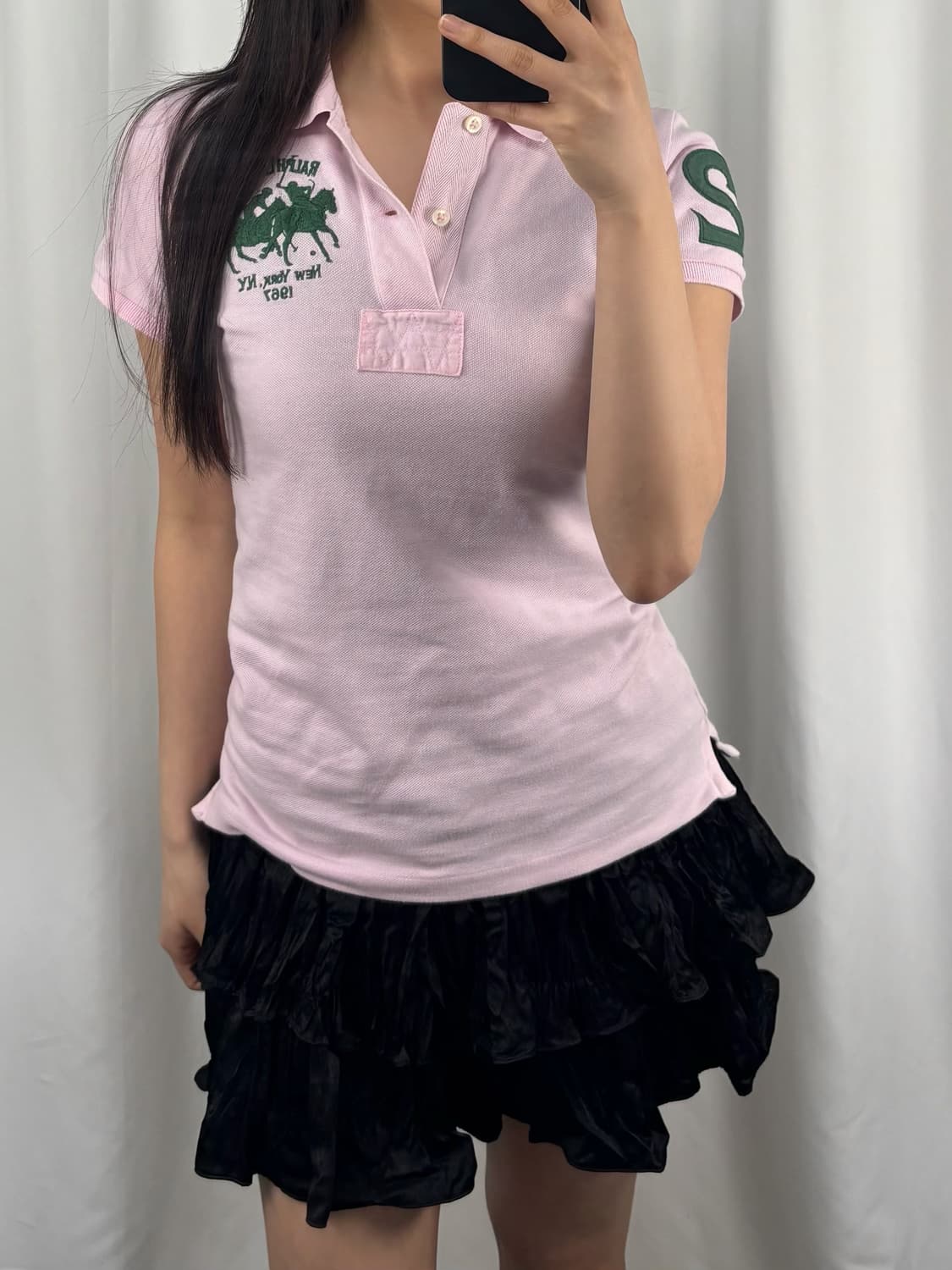 폴로 핑크 스키니핏 카라 반팔 PK 상품이미지2