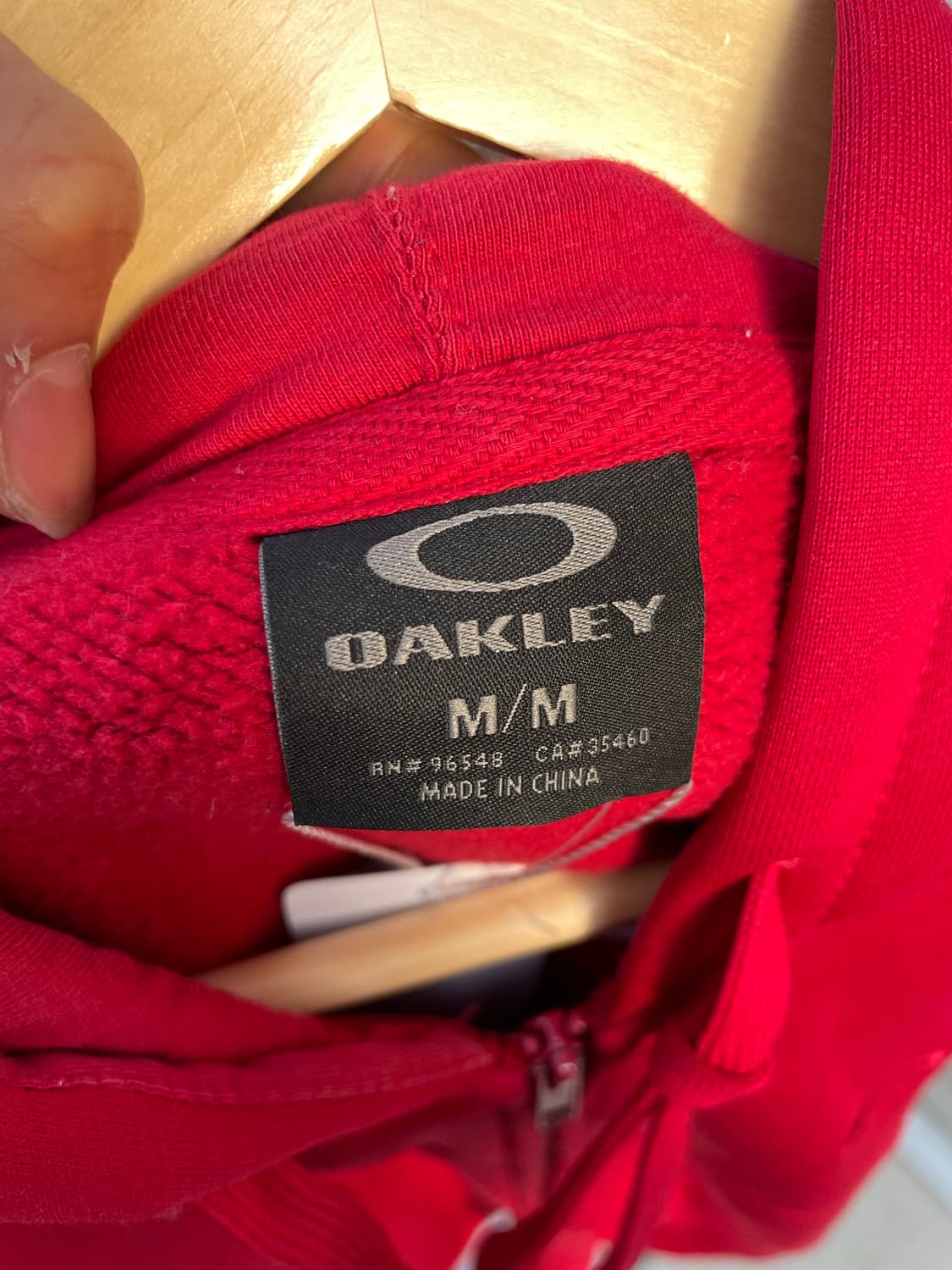 오클리 레드 핑커홀 후드집업 상품이미지9