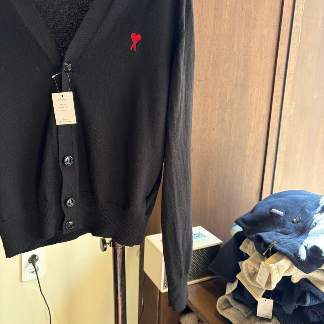 16606 - 아미 스몰 로고 울 가디건 (울 100%) 상품이미지4