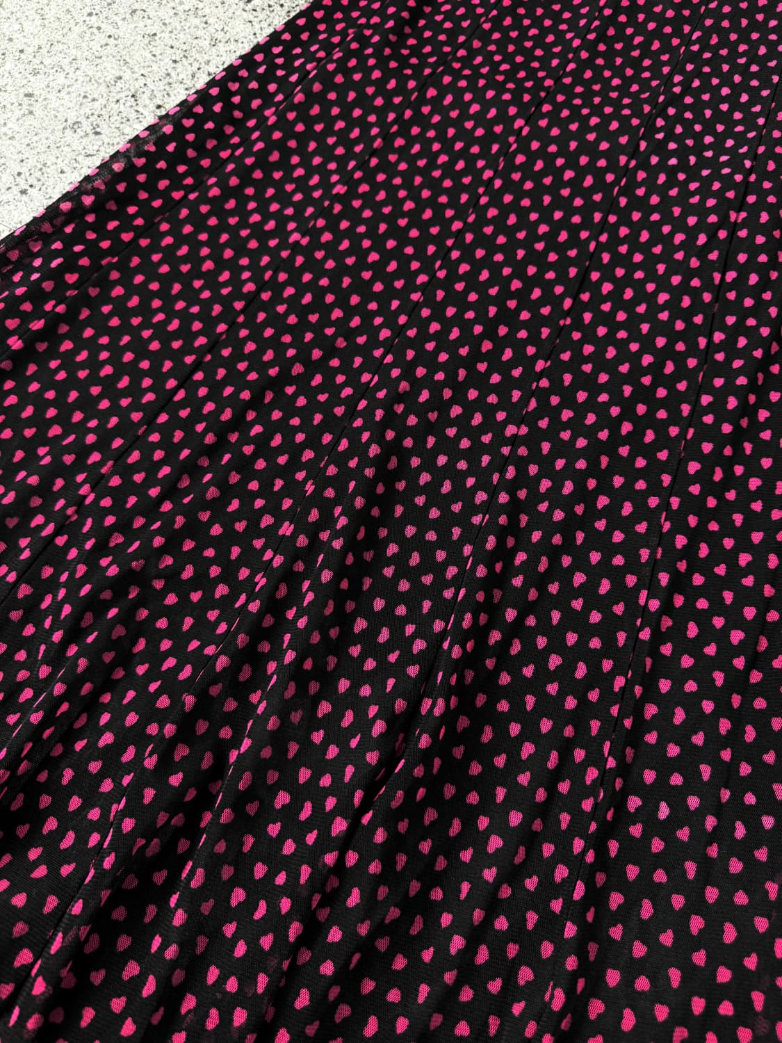 vintage pink heart pattern skirt 상품이미지2