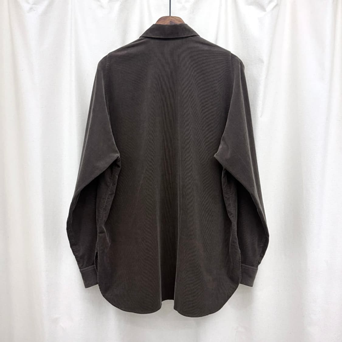 오라리 코듀로이 셔츠 브라운 상품이미지5