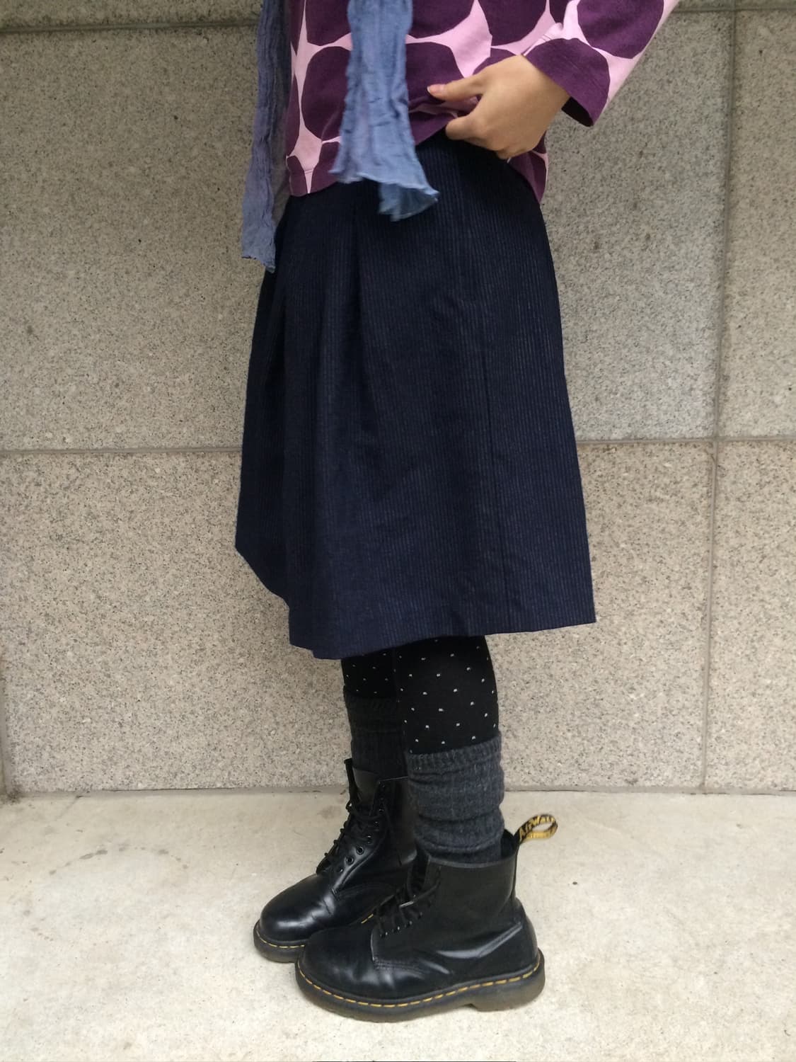 스트라이프 턱 스커트 상품이미지2