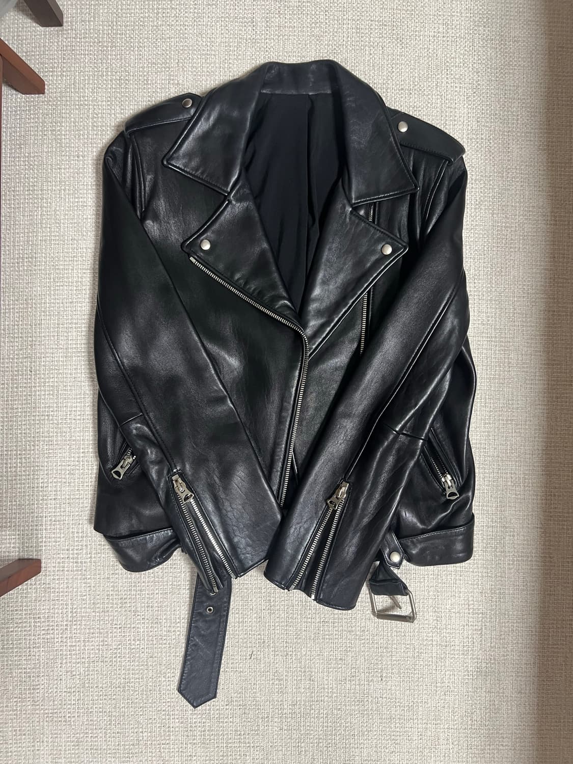 이탈리산 양가죽 라이더 자켓 상품이미지2