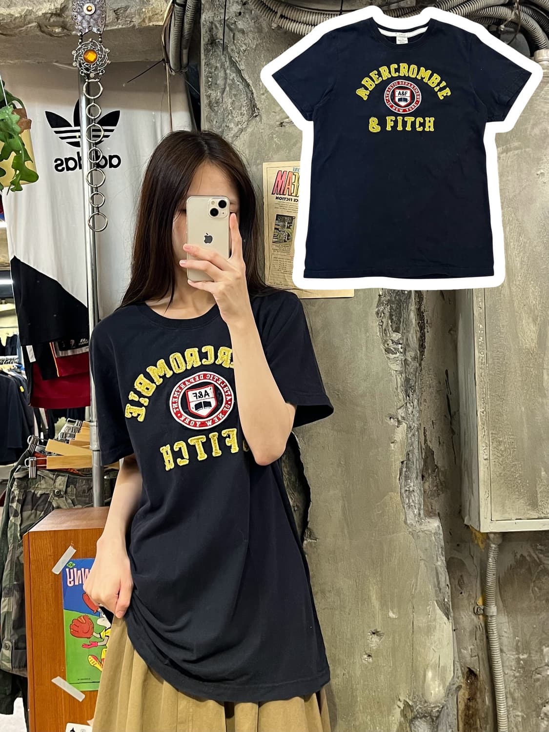 아베크롬비 반팔티 네이비 2XL #csz596 상품이미지1