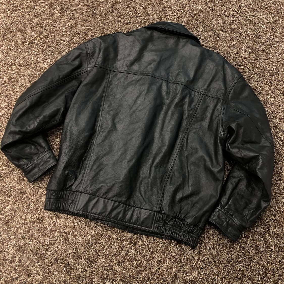 빈티지 소가죽 봄버 가죽 레더 자켓 상품이미지4
